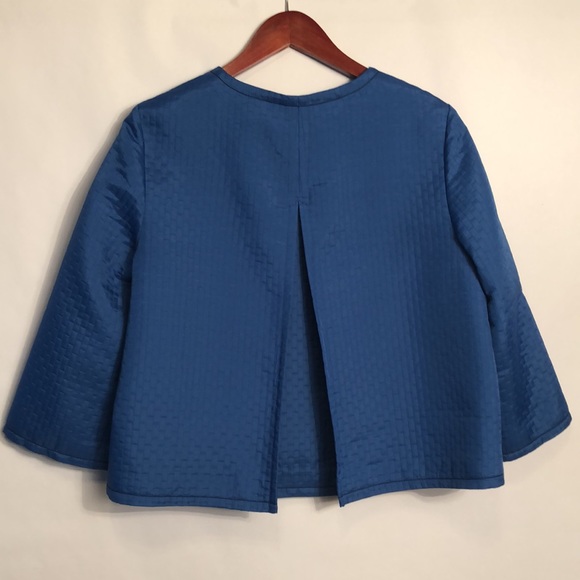 Kim Rogers quilted cropped jacket w/ great big button detail szM - Picture 5 of 7